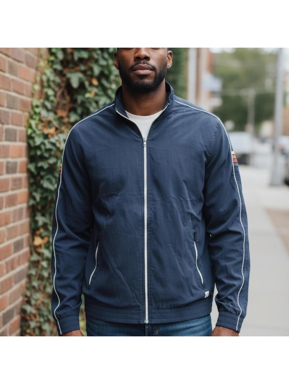 Marine Layer Men's Navy Windbreaker Men’s Size L